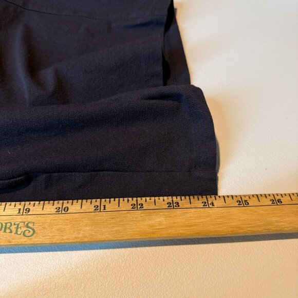 Eileen Fisher Women 12 Wide Leg Pant Cropped Navy Blue Minimalist Closet Staple - Picture 8 of 10